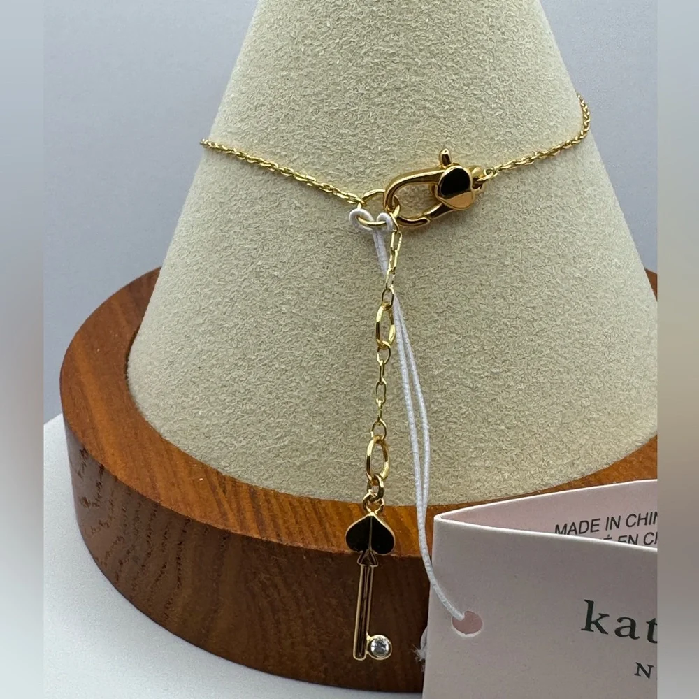 Kate Spade Open Heart Stone Lock Bracelet NWT - Picture 6 of 8